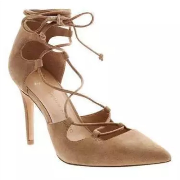 Banana Republic Lace up suede heels - Picture 4 of 8